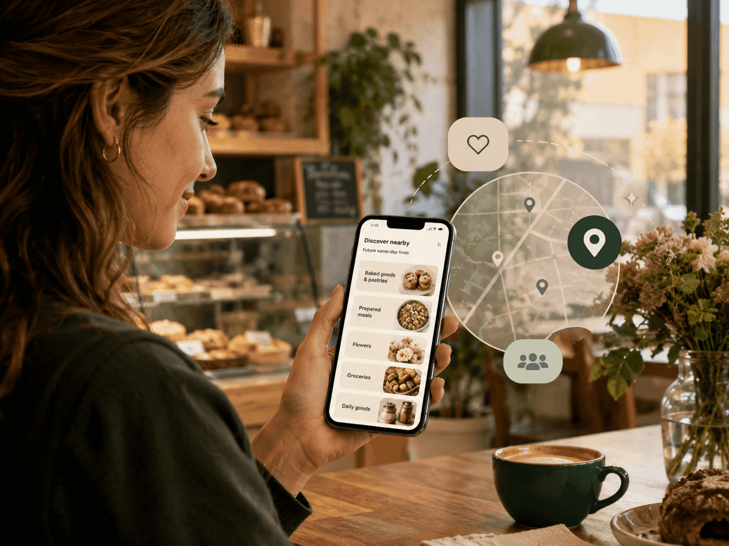 Customer browsing local finds on Salo.